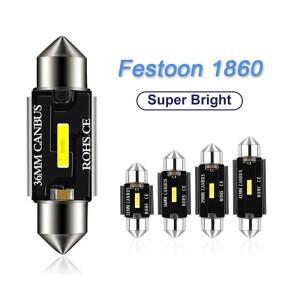 2x C5W LED CSP 1860 신호 램프 Canbus 전구 41mm 39mm 36mm 31mm 꽃줄 빛 C10W LED 자동 인테리어 독서 돔