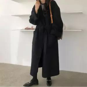 여성 2컬러 겨울아우터 오버핏 모던 롱 모직코트
