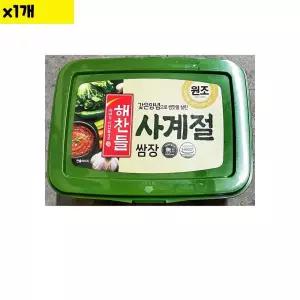 해찬들 사계절쌈장 3KG x1개 쌈장대용량 쌈장말통 양념쌈장 고기소스 식자재