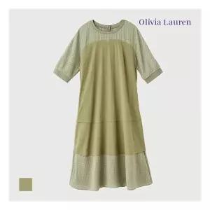 올리비아로렌 체크 배색 원피스VOCOA4M5326 789659
