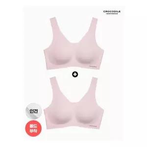 [크로커다일 이너웨어]라이크라 인견쉘론 몰드부착 V넥 브라 1+ 1 CDWBR5N30_2