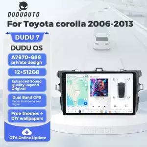 DUDUAUTO DUDU7 안드로이드 올인원 차량용 라디오 내비게이션 도요타 코롤라 2006 - 2013 4G 와이파이 무선