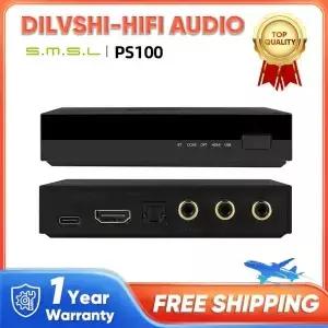 SMSL PS100 다기능 오디오 변환기 ES9023 DAC 칩 가정용 자동차 음악 24 비트 192kHz HD ARC TV용