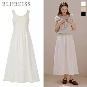 블루레이스 라운드넥 바스락 레이어드 롱 원피스_BI6S1OP3020