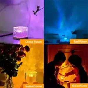 홈피쉬 RGB 16색 무드등 리모컨 오션 웨이브 오 충전식 테이블 램프 (가정 침실 장식용)