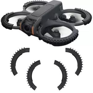 Avata 2 프로펠러 가드 프로텍터 - DJI 드론 액세서리용 소품 범퍼 링 충돌 방지 실리콘 블랙