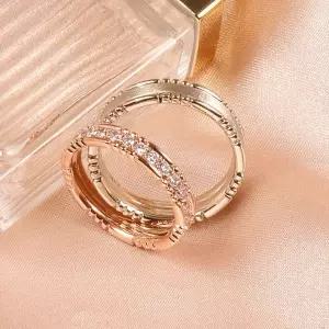[샤밍주얼리]다이아 커플링 랩 멀린 무광 유광 결혼 기념일 선물 남자 여자 반지 14K 18K