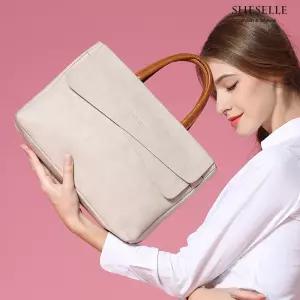 (SHESELLE) 쉬즈엘 폴피레드 소가죽 여자서류가방 브리프케이스 직장인 사무용 노트북 가방