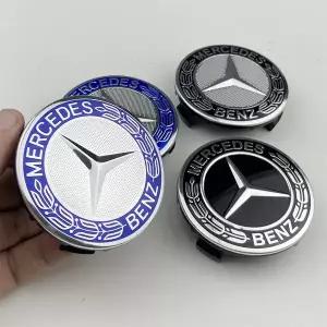 자동차휠캡 메르세데스 벤츠 호환 자동차 휠 센터 허브 캡 4개 75MM AMG W203 W206 W220 W205 W211 W212 GL