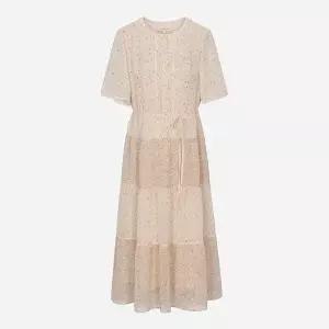 써스데이아일랜드 A라인 쉬폰 플라워 롱 원피스 T264MOP289W