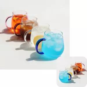 굿테라 350ml 유리잔 컵 머그잔 내열 홈카페 집들이선물 컵 항아리 에이드 커피 투명한 라떼