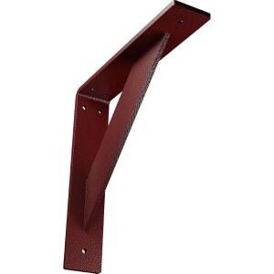 Ekena Millwork BKTM02X10X10TRHRE 가로 2인치 x 세로 10인치 높이 전통 강철 브래킷, 선명한 빨간색 해머 마감