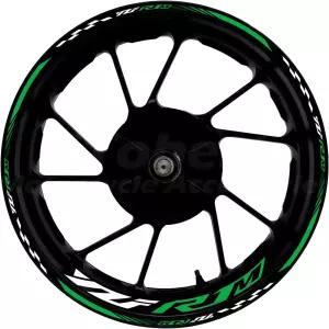 멋진 17 야마하 YZF1000 R1M 2020-2024용 휠 림 스티커 그린 반사 비닐 스트라이프 키트 방수 및 자가 접착