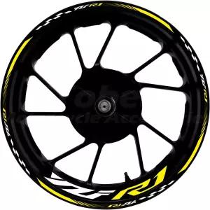 멋진 17 야마하 YZF1000 R1용 휠 림 스티커 2015-2024 옐로우 반사 비닐 스트라이프 키트 방수 및 자가