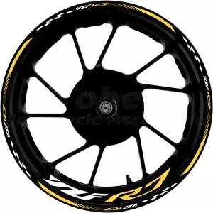 멋진 17 야마하 YZF R7 2022-2024용 휠 림 스티커 카키 반사 비닐 스트라이프 키트 방수 및 자가 접착 데칼