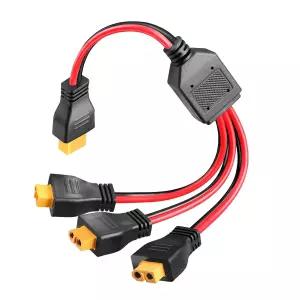 PAEKQ XT60 Y 스플리터 케이블 12AWG 1개 수컷 1개에서 암컷 3개까지 병렬 어댑터 UAV 쿼드콥터 RC카 및