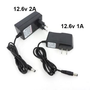 AC DC 12.6V 1A 2A 충전기 12V 전원 어댑터 5.5*2.5MM 12.6V 2A 18650 리튬 배터리 팩용 EU US UK AU 플러
