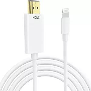 키코사카 라이트닝에서 HDMI 케이블로 iPhone 디지털 AV 어댑터 1080P HD 비디오 동기화 화면 커넥터 TV