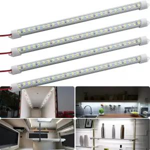 LMGYES 12V 차량용 실내 LED 라이트 바 스트립 54 조명 매우 밝은 7000K 화이트 컬러 DIY 캐비닛 트레일러