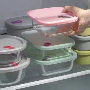 티에스몰 내열유리 오븐 글라스 실리콘용기 보관용기