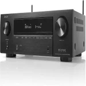 데논 AVR-X1700H 7.2 채널 AV 수신기 - 고급 8K HDMI 비디오 eARC 포함 돌비 애트모스 DTS X 내장 HEOS