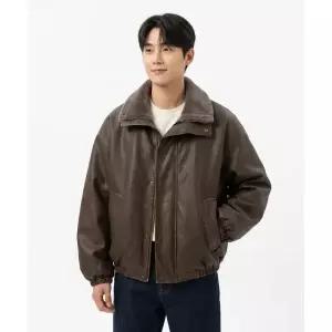 VTWO 8286 빈티지 코팅 레더 무스탕 (BROWN)