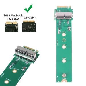 MacBook Air Pro 12 + 16 핀 SSD-M.2 키 M (NGFF) PCI-e 어댑터 변환기 카드 (PC 컴퓨터 액세서리 용) 1 Pc