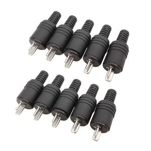 2/5/10Pcs 2Pin DIN 스피커 수 플러그 HiFi 커넥터 나사 고정 터미널 전원 오디오 램프 신호 어댑터 검정색