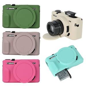 G7XII 부드러운 고무 실리콘 케이스 Canon PowerShot G7X Mark II 갑옷 바디 커버 스킨 (렌즈 보호 장치 포