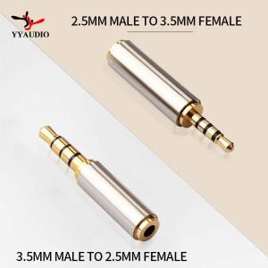 잭3.5mm ~ 오디오 어댑터 Aux 스피커 케이블 헤드폰 용 남성 여성 플러그 커넥터 마이크 3.5