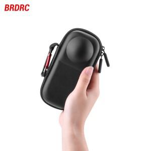 Insta360 호환용 호환용 X5/X4 카메라 용 BRDRC 미니 운반 케이스 PU/나일론 보관 가방 Carabiner가있는 야