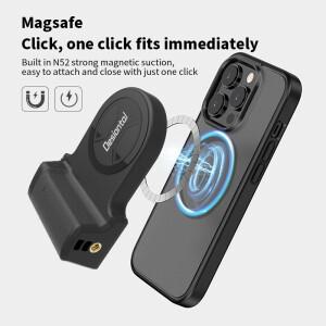 무선 셔터 리모컨이 포함된 자기 전화 카메라 그립 핸들, iPhone Android Magsafe Bluetooth 브래킷