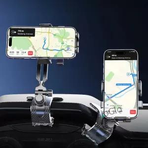 새로운 자동차 대시보드 폰 홀더 중력 악어 클립 자동 미러 거치대 범용 GPS 네비게이션 마운트
