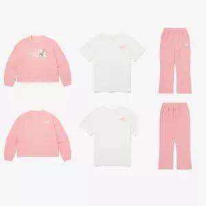 [매장판] 노스페이스 키즈 반팔티 맨투맨 바지 세트 블룸 3pcs 스? 피치 데일리 코디 NM5M