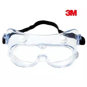 3M 고글 334AF 보안경 눈 보호안경 고무 고글안경 밴드형 무색 안전 안경 산업용 Goggle 쓰리엠