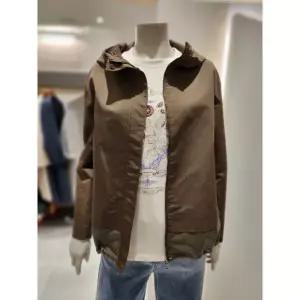 한정수량 캐리스노트 가죽 배색 반후드 점퍼 CN3FJP801 2838854
