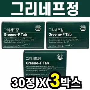 바나바잎 추출분말 그리네프정 발효여주추출분말 30정 3박스 설포라판 구아검가수분해물