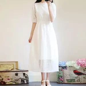 웨딩 셀프 스몰 드레스 원피스 소녀감성 화이트 촬영