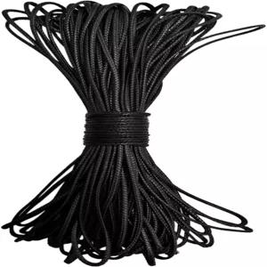 12 스트랜드 브레이드 UHMWPE 로프 - 2mm 500kg 골절 변형 텐트 카이트보드 및 기타(2mm 블랙100피트)에