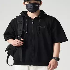 후드 티 가을 겨울 풀오버 맨투맨 후드가 달린 반팔 넉넉하고 아주 예쁜 올오버 지퍼 티셔츠 여름용 남자