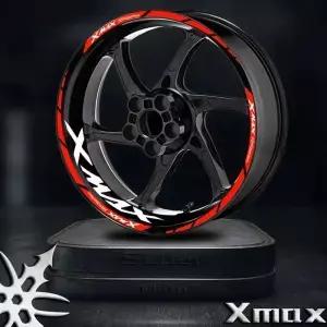 Xmax 반사 오토바이 휠 스티커 허브 데칼 림 스트라이프 테이프 액세서리 용