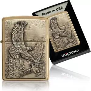 Zippo 이글 디자인 브러쉬드 라이터