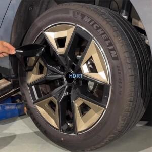 BMW 5 시리즈 G60 2024+ 차량용 스타일링 앞뒤 휠 허브 커버 플레이트 키트 가니쉬 보호 장식 액세서리 자
