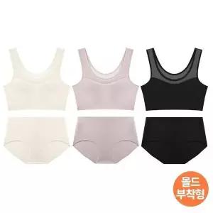 [셀러허브][몰드부착형] 라보라 시그니처 쿨 메쉬 풀핏브라팬티 6종세트 (오트밀/브라운/블 (S50740113)
