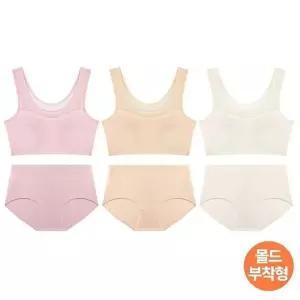 [셀러허브][몰드부착형] 라보라 시그니처 쿨 메쉬 풀핏브라팬티 6종세트 (오트밀/핑크/베이 (S50740112)