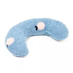 강아지 고양이 수면 베개 애견 애묘 극세사 U자형 쿠션 블루