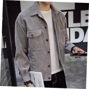 골덴 남성 가을 라이더자켓 캐주얼 린넨