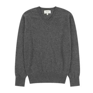 [벨리프]Essential Merino Wool Fine V-Neck Knit (Charcoal)