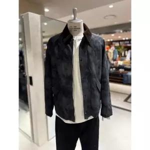 [롯데백화점]킨록 FW 남성 비건가죽 카라배색 헌팅자켓 차콜그레이 IIKX02 DK4465