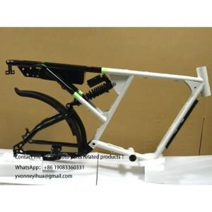 YQEBIKES 풀 서스펜션 소프트테일 카본강 전기 자전거 비치 프레임 20x4.0 팻 시티 바이크 73